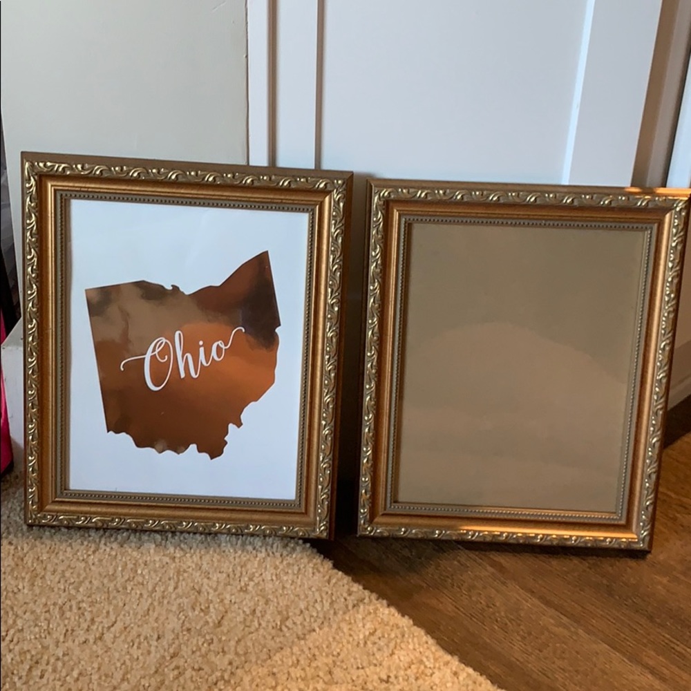 Two copper picture frames